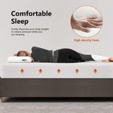 PayLessHere 10 Inch King Mattress Base Foam Mattress CertiPUR-US Certified,Removable Soft Cover,King mattresses for Bed Frame, Bunk Bed, Trundle, Daybed,White，Fiberglass Free PayLessHere