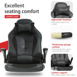 PayLessHere Gaming Chair Desk Chair Gamer Chair Ergonomic Office Chair With Lumbar Support Padded Up Arms Adjustable Headrest Pu Leather High Back Office Chair Gamer Chair For Adults Women Men (Black) PayLessHere