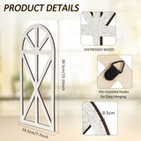 Yulejo 2 Packs 15.16 x 7.7 Inch Rustic Wood Window Frame Wooden Cathedral Arch Window Wall Decor Frame Art Farmhouse Wall Decor for Home Kitchen Living Room Bedroom Yulejo