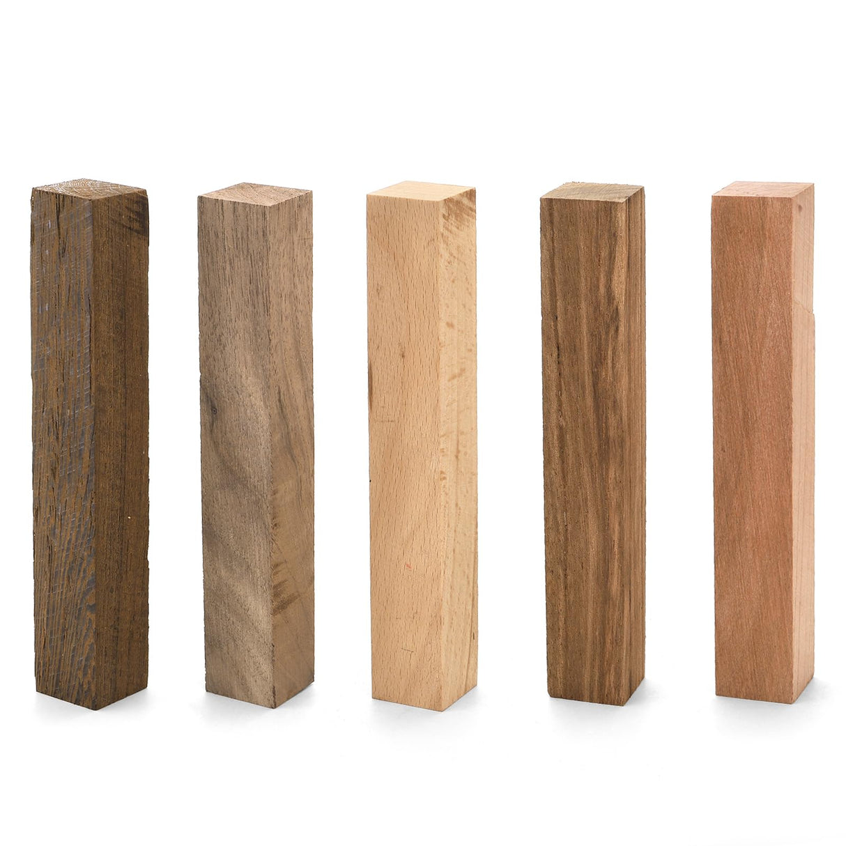Cididu 10 Pack Exotic Wood Pen Blanks, Wood Blanks for Pen Turning, Unfinished Carving Blocks, Hard Woodcarving Block for Pen Making Supplies DIY Crafts Gifts, Easy to Drill, 5'' x 3/4'' Cididu