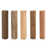 Cididu 10 Pack Exotic Wood Pen Blanks, Wood Blanks for Pen Turning, Unfinished Carving Blocks, Hard Woodcarving Block for Pen Making Supplies DIY Crafts Gifts, Easy to Drill, 5'' x 3/4'' Cididu