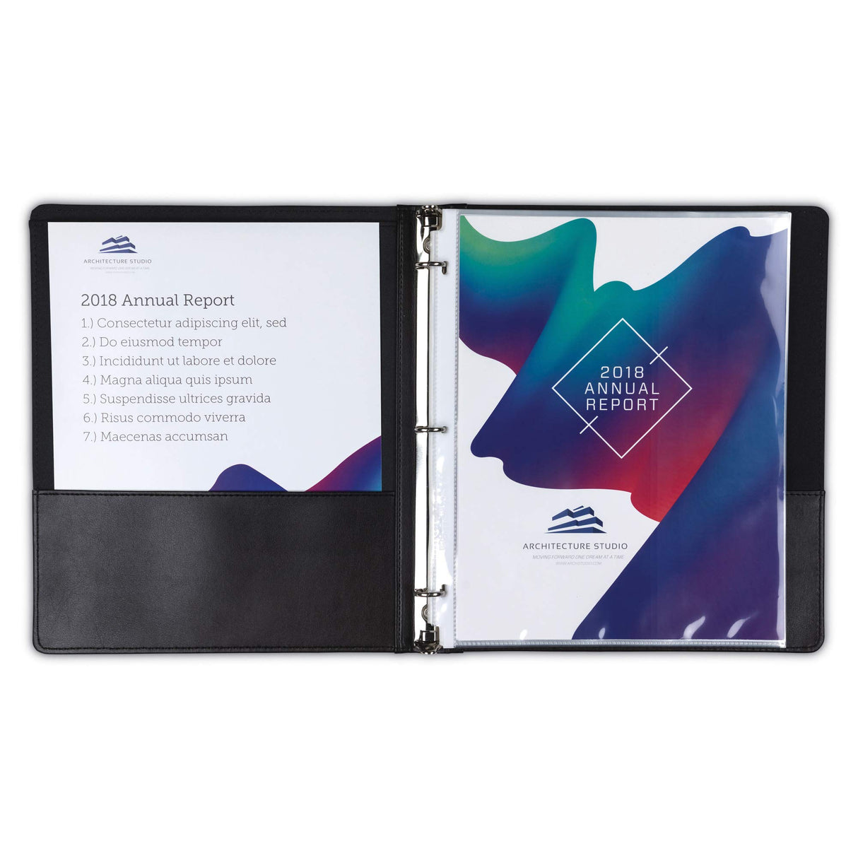 Samsill Professional Presentation 3 Ring Binder, View Binder with Clear Cover Sheet Window, 0.5 Inch Round Rings Hold 100 Sheets 8.5 x 11, Black Samsill