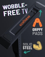 ECHOGEAR Universal Large TV Stand - Height Adjustable Base for TVs up to 77" - Wobble-Free Replacement Stand Works w/Any TV Including Vizio, TCL, Samsung & More - Flat Design Compatible w/Soundbars ECHOGEAR