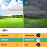 COBIZI Canopy 10x20 Pop Up Canopy Tent with 6 Sidewalls 3.0, Wedding Party Tent Outdoor Gazebos UV50+ Waterproof Canopy Tent for Parties, 3 Adjustable Heights, White(Frame Upgraded) COBIZI