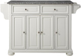 Crosley Furniture Alexandria Kitchen Island with Solid Grey Granite Top - White Crosley Furniture