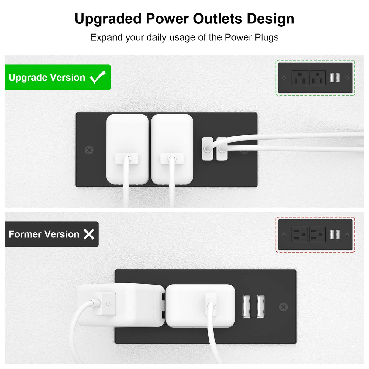 Ecoprsio 47'' Entryway Table with Outlets and USB Ports, Console Table with 3 Drawers, Sofa Table Narrow Long with Storage Shelves for Living Room, Couch, Hallway, Foyer, Kitchen Counter, White Ecoprsio