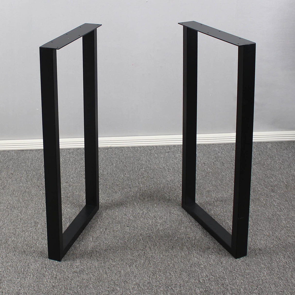 MBQQ Furniture Legs 35" Height 15" Wide Rustic Decory Rectangle Shape Table Legs,Heavy Duty Metal Desk Legs,Dining Table Legs,Industrial Modern, DIY Iron Bench Legs MBQQ