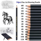 Heshengping 26 Pack Sketching Set Drawing Pencils Kit Art Supplies Include Graphite Charcoal Professional Pencils Set Cute Portable case for Artists Adults Beginners Artist Heshengping