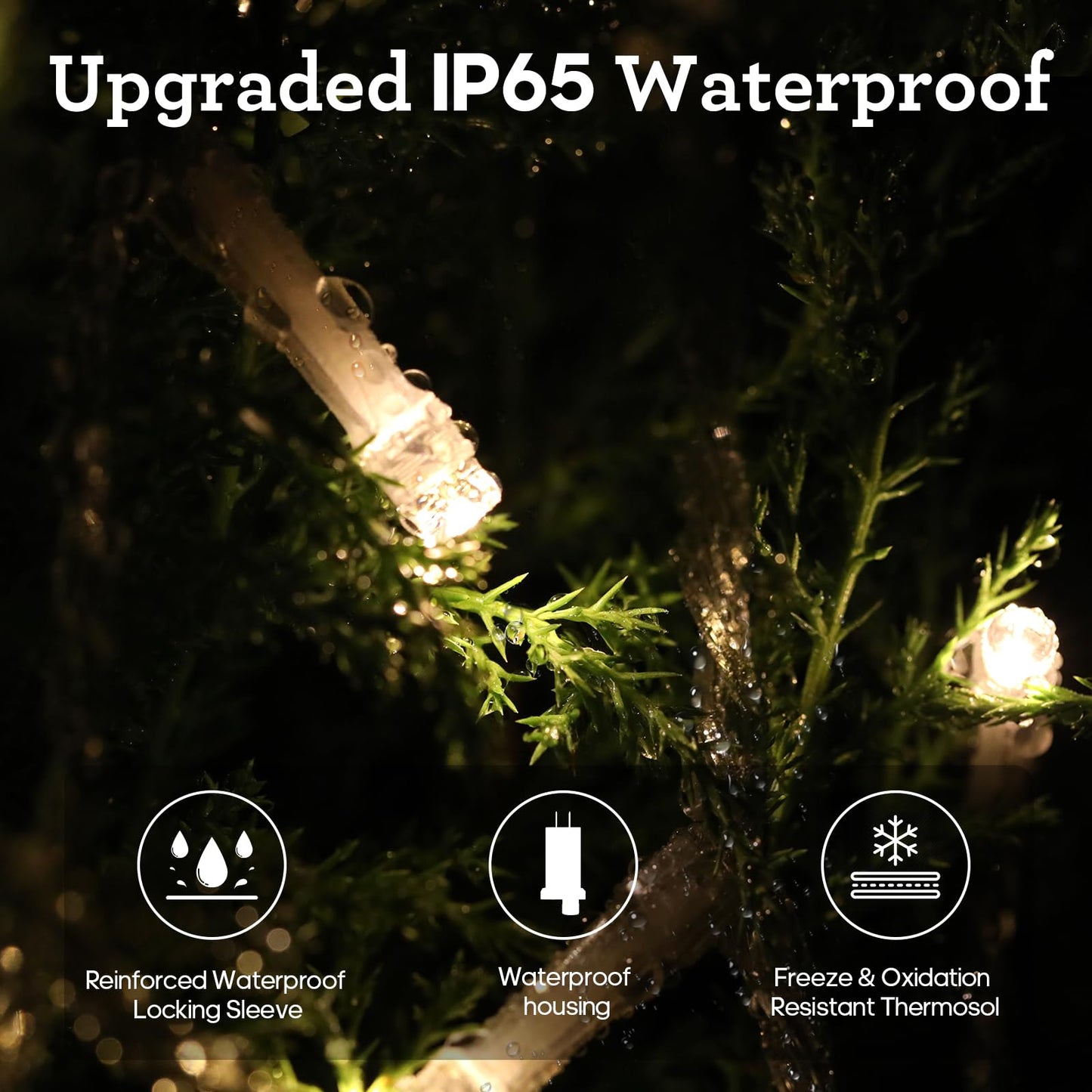 300 LED String Lights, 128FT Waterproof Fairy Lights Christmas Ligths 8 Modes Twinkle Indoor Outdoor, Plug in for Bedroom Classroom Girl's Room Wedding Garden Christmas Decorations (Warm White)