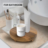 Mavurve Wood Riser 2Pcs 7-9 Inch Wood Pedestal Stand Round,Wood Risers for Decor Farmhouse,Natural Acacia Wood Stand for Display Wooden Risers for Kitchen/Bathroom Counter/Plant Stand Mavurve