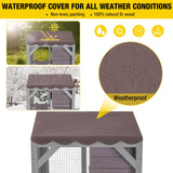 Aivituvin Cat Catio Outdoor Cat House Movable Large Enclosures on Exercise Wheels Kitty Cage with Upgraded Resting Box,Waterproof Cover Aivituvin