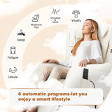 COLAMY Zero Gravity Massage Chair with 4-Zone Massage, Dual Lumbar Heat, Airbag Compression, 360° Swivel, Built-in Bluetooth Speakers & USB Charging, White COLAMY
