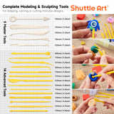 Shuttle Art 112 Colors Polymer Clay Kit with 20 Clay Tools, 16 Kinds of Accessories, Non-Toxic, Non-Sticky, Ideal DIY Art Craft Gift for Kids Adults Shuttle Art