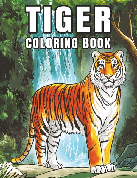 Tiger: Coloring Book for Adults and Teens – Beautiful Wild Animal Designs to Relax and Enjoy Majosta