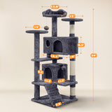 Yaheetech 54in Cat Tree Tower Condo Furniture Scratch Post for Kittens Pet House Play Yaheetech