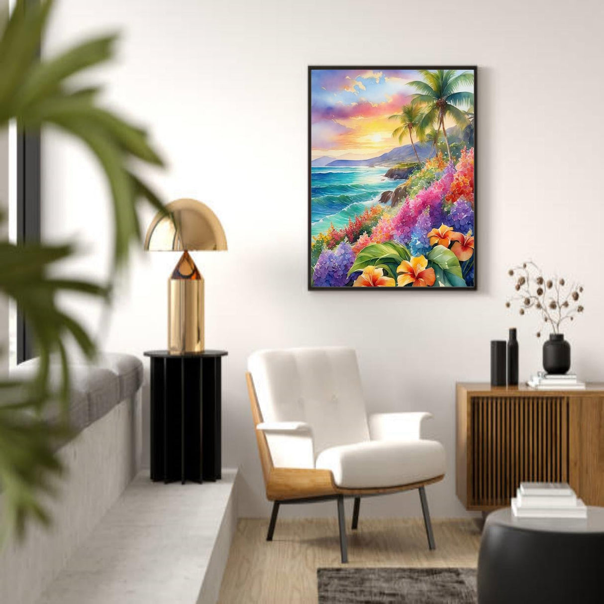 YIYIAH Seascape Diamond Painting Kits for Adults-Beach Diamond Art Kits for Beginners - DIY Full Round Diamond Dots -Gem Art for Gifts Home Wall Decor YIYIAH