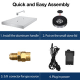 Livory Double Grilling Side Burners for Outdoor Kitchen, 2 * 15,000BTU Liquid Propane Burners, Duty Heavy 304 Stainless Steel, Built-in Side Burner for BBQ Island Grill, with Natural Gas Kit Livory