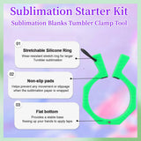 Tumbler Clamp for Sublimation,Cup Cradle for Crafting Tumblers,Sublimation Cup Holder Clamp for 20oz 15oz Cups,Mug Clamps for Sublimation,Tumbler Wrapper MGHT