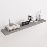 Fun Memories 48 Inch Fireplace Mantel Shelf, Wood Floating Shelves Wall Mounted, Wall Shelves with Invisible Bracket for Living Room Bathroom Bedroom Kitchen, Set of 1 (Grey, 48"x 8") Fun Memories
