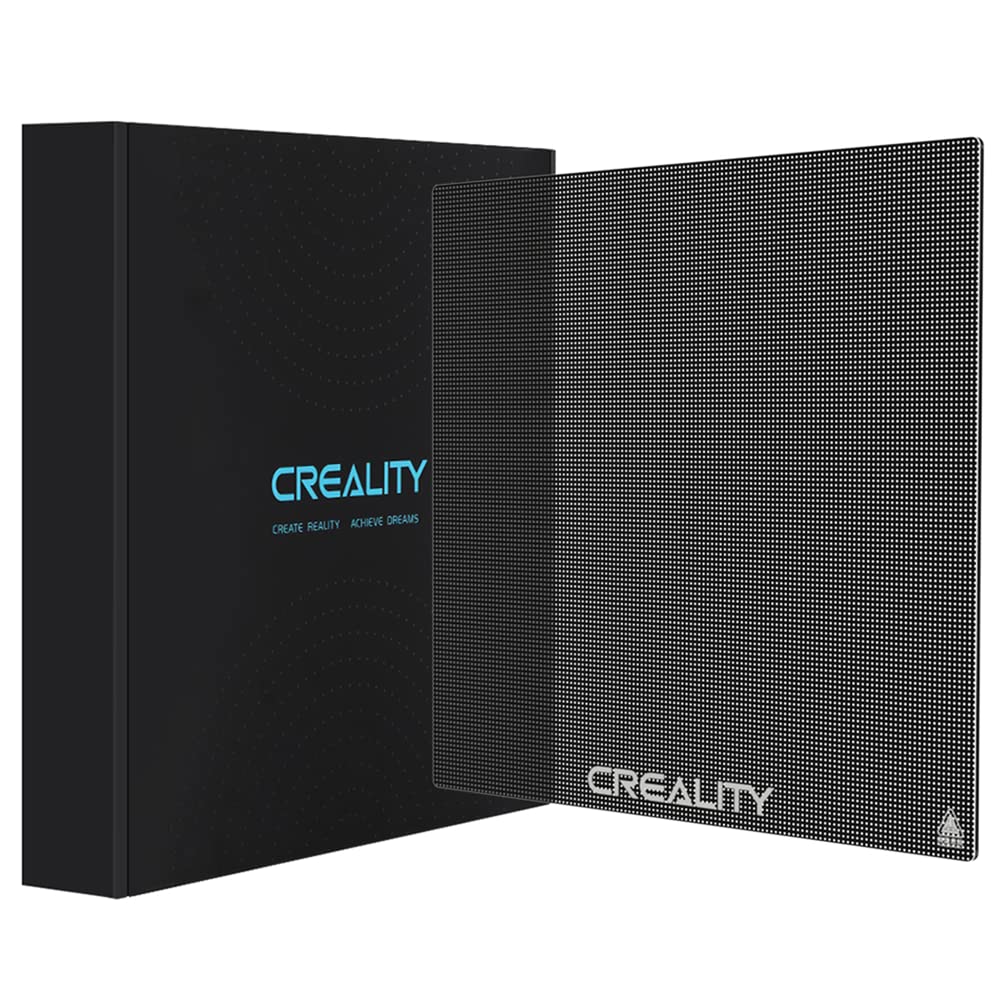 Creality Official Ender 3 Glass Bed 3D Printer Platform, 235x235MM Tempered Glass Plate Build Surface for Ender 3 PRO/Ender 5 PRO/Ender 3 S1/Ender 3 Neo/Ender 3 V2 Neo, Good Adhesion Remove Easily Creality