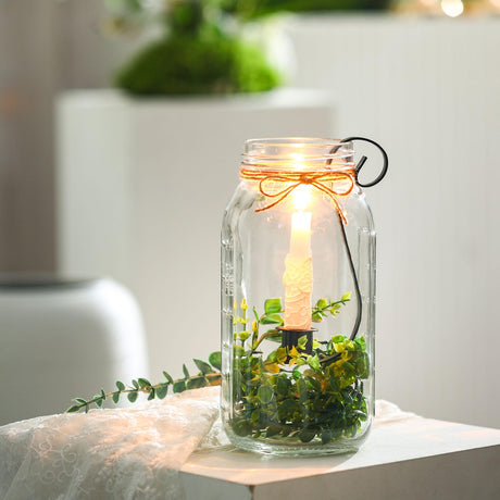 2 Pcs Mason Jar Candle Holder Farmhouse Hook Taper Candle Holder Insert Iron Vintage Rustic Christmas Decor Wedding Table Centerpiece Fits 2 Qt Jar Glass Vases for Rustic Fall Home Decor Outdoor Zonon