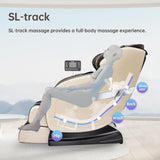 Real Relax Massage Chair, SL Track Full Body Zero Gravity Massage Chair Recliner with App Control, Favor 05 (Brown) Real Relax