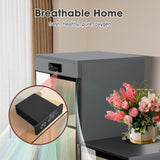 ylizeyu Shoe Rack with LED Air Purifier, Intelligent Closet with 6 Spaces, Glass Door with Reinforced Hinges, Grey ylizeyu