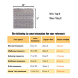 10 PCS Light Gray Acacia Wood Interlocking Deck Tiles, 12" x 12" Outdoor Striped Pattern Flooring for Patio, Balcony, Porch, Garden, Poolside Sailret