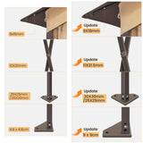 Yaheetech 11'x11' Pop Up Gazebo Instant Tent with 17 Solar LED Lights & Zippered Mesh Netting, Outdoor Shelter Sun Shade Gazebo with Sandbags for Backyard Garden Patio, Khaki & Brown Yaheetech