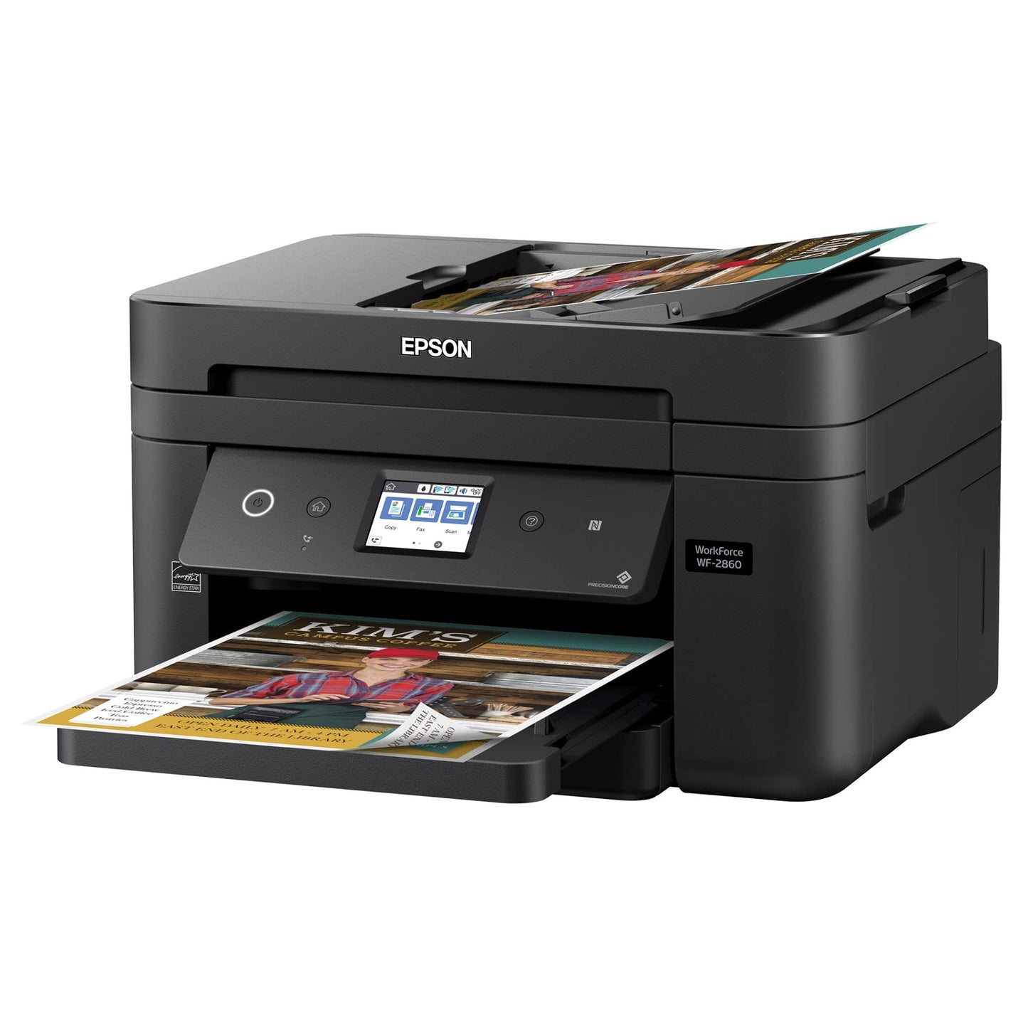 Epson Workforce WF-2860 All-in-One Wireless Color Printer with Scanner, Copier, Fax, Ethernet, Wi-Fi Direct and NFC, Amazon Dash Replenishment Ready