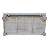 IC International Concepts Tuscan Coffee Table, 56 x 26-inch, Unfinished IC International Concepts