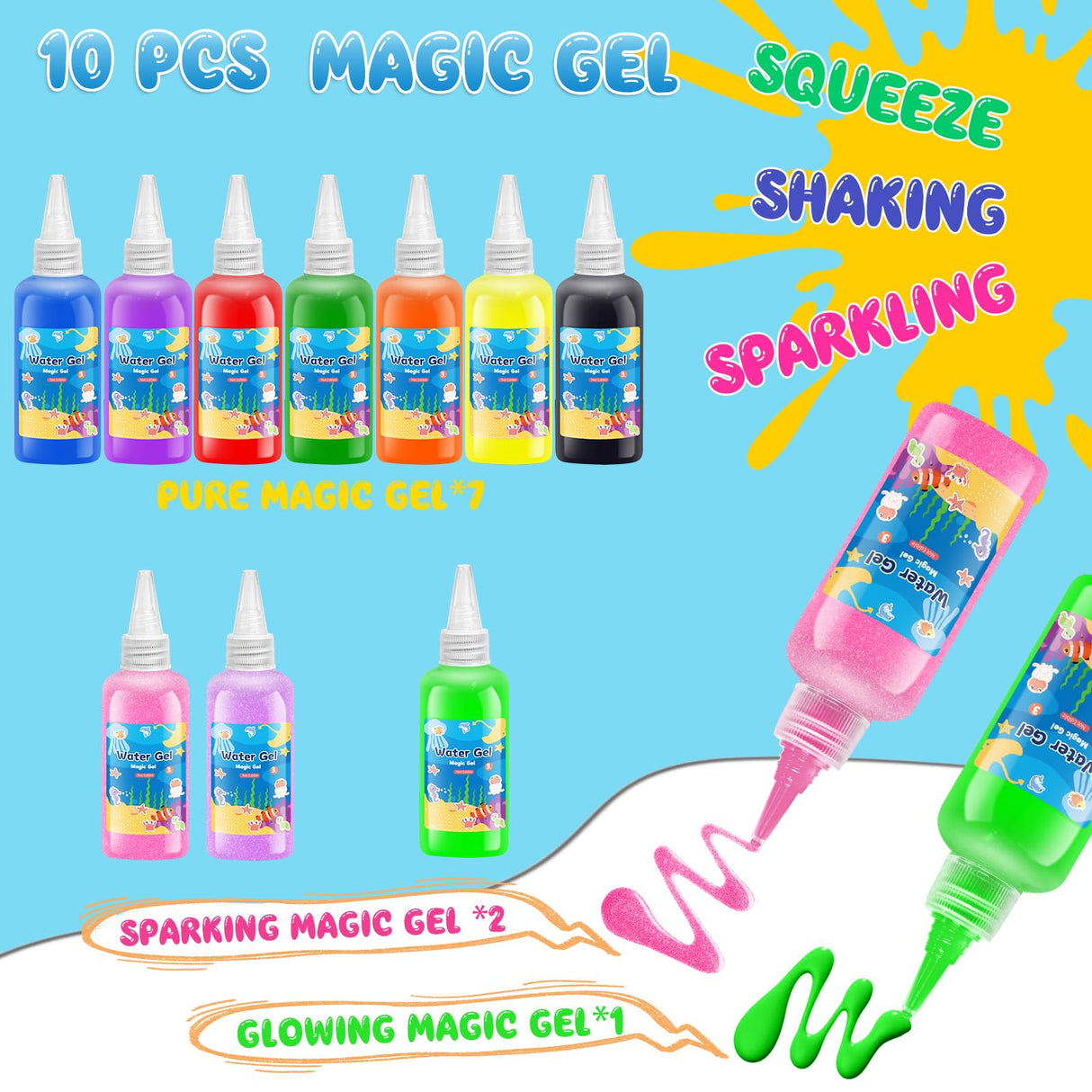 Fairy Aqua Water Gel Kit – Magic Toys Water Pets DIY Squishy Maker Set - Easter Craft for Kids 4-8 - Fun Arts & Crafts Gift for Boys & Girls Create Your Own 3D Squishies Toylfort