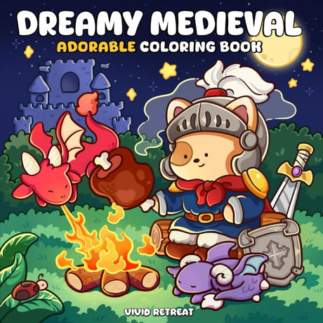 Dreamy Medieval: A Coloring Book for Adults and Teens Featuring Cute Characters and Cozy Life in the Kingdom of Animals for Relaxation Majosta