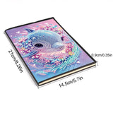 DCIDBEI Diamond Painting Notebooks A5 Blank Diamond Art Notebooks Diary Journal Book Diamond Painting Sketchbook A5 Diamond Painting Notebook Writing Pad Adults Dolphin Notebook DCIDBEI