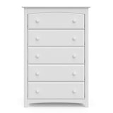 Storkcraft Kenton 5 Drawer Dresser (White) for Kids Bedroom, Nursery Dresser Organizer, Chest of Drawers with 5 Drawers, Universal Design for Children’s Bedroom STORKCRAFT