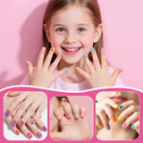 Tudaymol Nail Polish Set for Kids - Water-Based Peelable Polish-8 Colors with Glitter, Gems, Stickers, Pens, Tools, DIY Nail Art Kit, Non-Toxic Girl Toys Birthday Gift for Girls Ages 6 7 8 9 10 11 12 Tudaymol