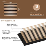 KVENI Acoustic Wood Slat Wall Panel - Wood Panels for Wall and Ceiling,3D Wood Paneling for Interior Wall Decor, 7.87"x 7.87" Fluted Sound Absorbing Panel (Sample, 3Pack) KVENI