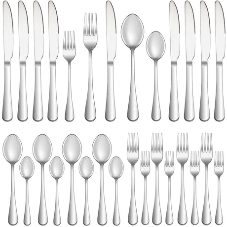 20 Piece Silverware Set Service for 4,Premium Stainless Steel Flatware Set,Mirror Polished Cutlery Utensil Set,Durable Home Kitchen Eating Tableware Set,Include Fork Knife Spoon Set,Dishwasher Safe MUTNITT