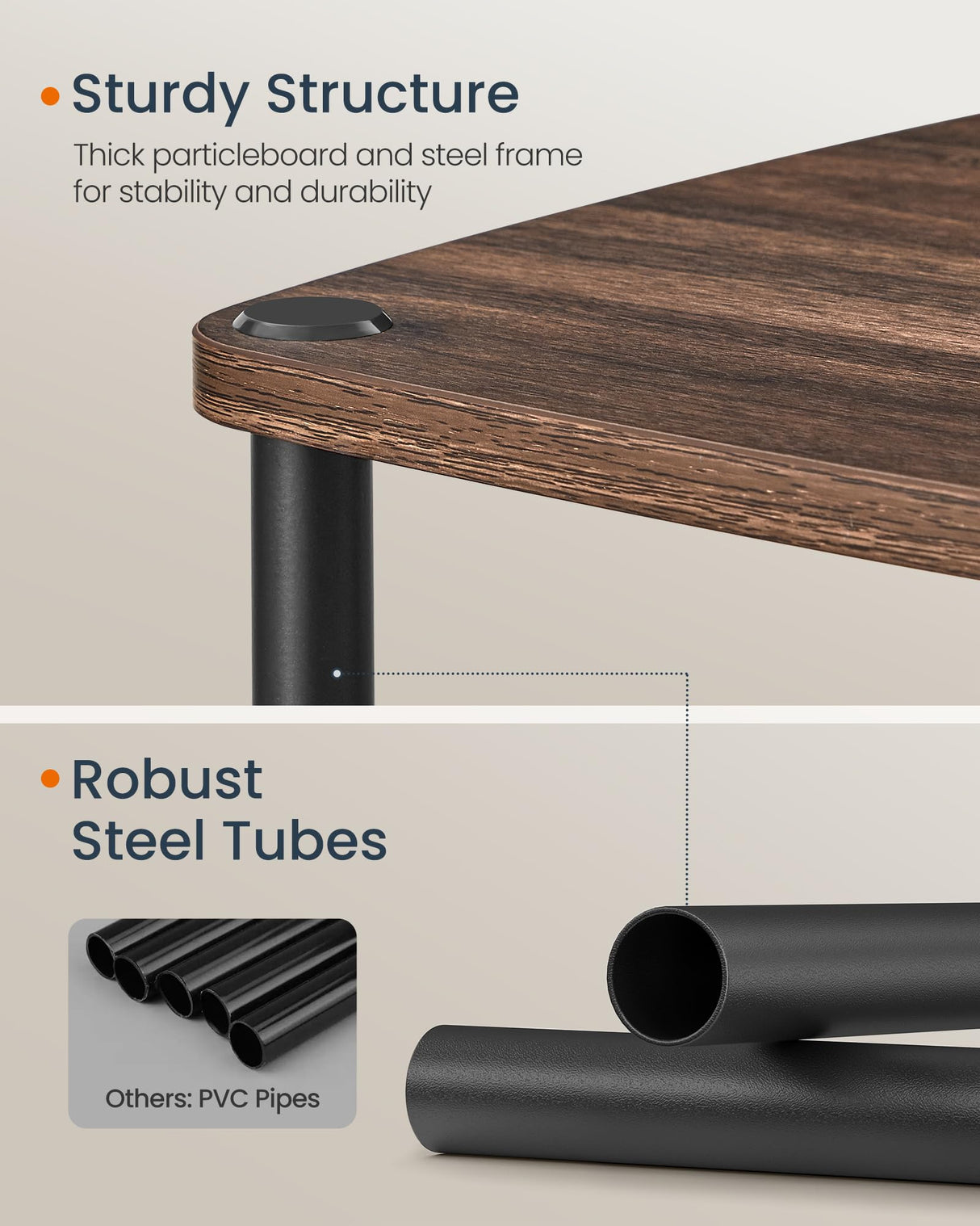 SONGMICS HOME Side Table, 3-Tier Nightstand with Storage, End Table with Fabric Basket, for Bedroom, Living Room, Steel Frame, Superfast Toolless Assembly, Modern, Ebony Walnut ULET286K01 SONGMICS HOME