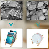 Set of 4 Wooden Puzzle Display Stand, Wooden Puzzle Storage Rack, Puzzle Organizer, Puzzle Holder Rack for Kids Adults Craft Collection Lovers Tefola