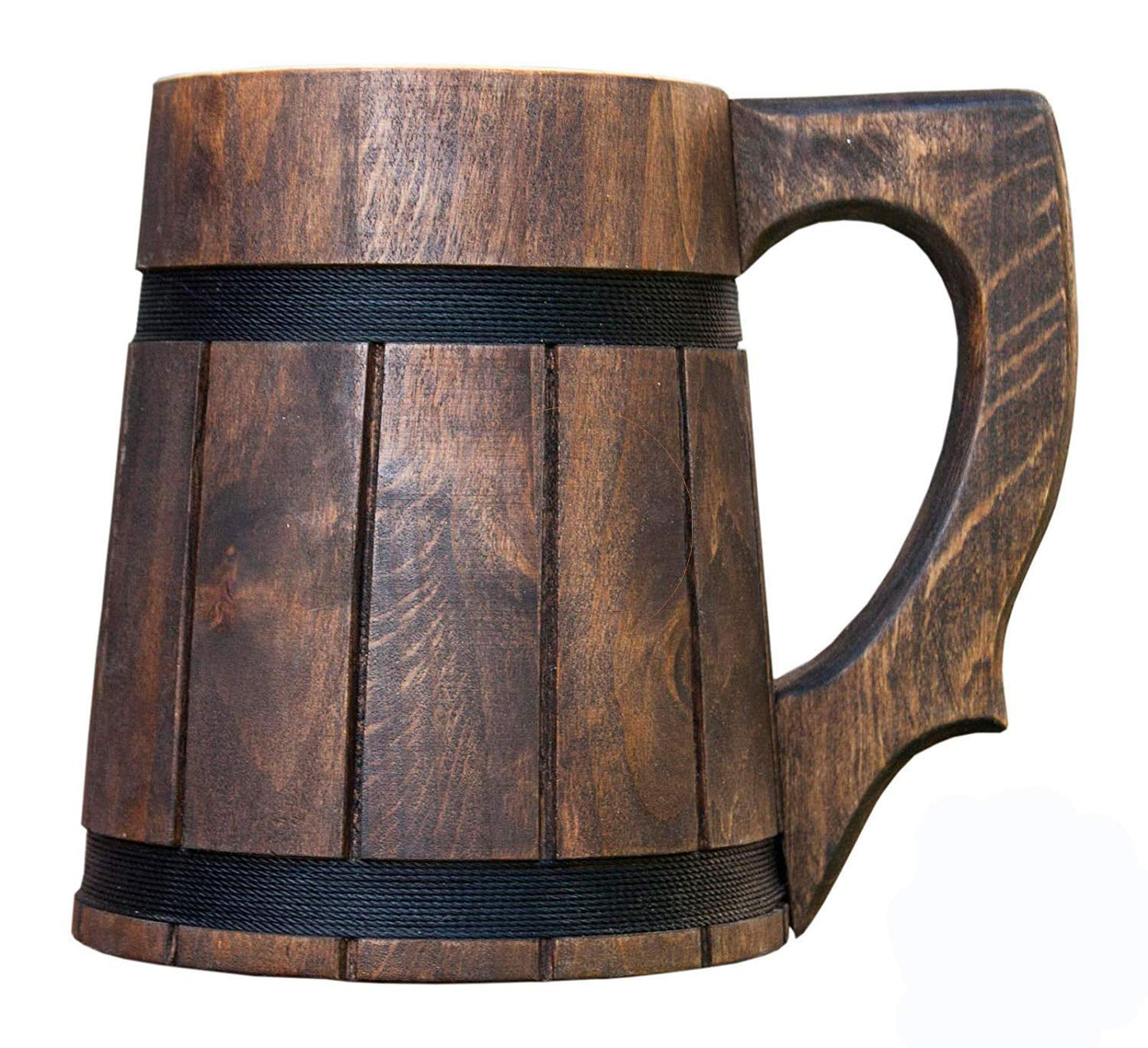 Etno Motif Handmade Beer Mug Wooden Tankard Beer Stein Alder Wood Beer Mug - Great Gift Idea - WoodArtSupply