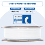 3DHoJor High Speed PLA Filament 1.75mm 3D Printer Filament,1kg Cardboard Spool (2.2lbs) Fit Most FDM 3D Printer,Dimensional Accuracy +/- 0.03 mm,Vacuum Packaging-Cold White 3DHoJor