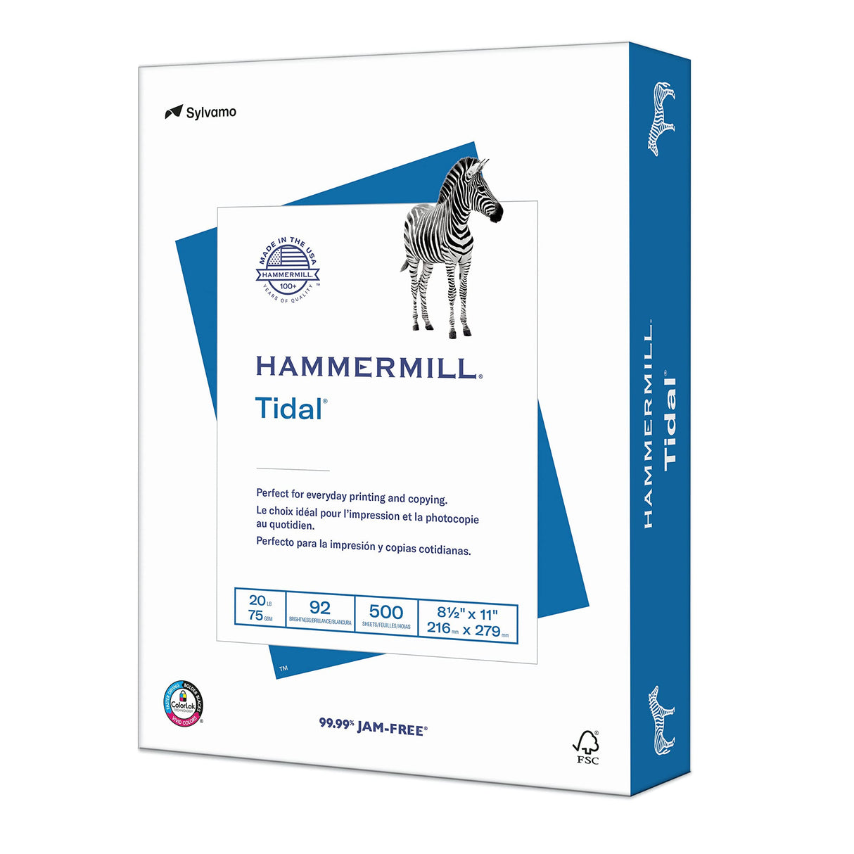 Hammermill Printer Paper, Tidal 20 lb Copy Paper, 8.5 x 11-1 Ream (500 Sheets) - 92 Bright, Made in the USA Hammermill