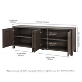 Henn&Hart Rectangular TV Stand for TV's up to 80" in Alder Brown, TV Stands for the Living Room Henn&Hart