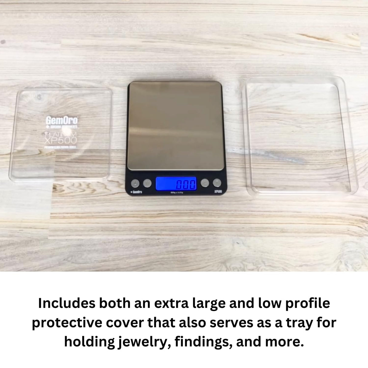 GemOro Platinum XP500 | Durable Precise Jewelers Countertop Portable Pocket Scale | Digital Precision Tool with Expert Professional Reading & Accuracy 500g x 0.01g Readability (Silver) GemOro