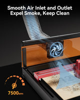 ATOMSTACK A24 PRO 24000mW (Basic) Laser Cutter and Engraver Machine with Laser Engraver & B3 Enclosure & H2 Riser Base, 24W Output Power Laser Cutter for Wood Metal Acrylic Craft ATOMSTACK