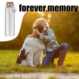 Nuenen 2 Pcs Pet Hair Glass Memorial Bottle Dog Keepsake Memorial Pet Loss Memory Sympathy Gift Vials for Hair with Heart Shape Ornaments White Organza Bags Cat Keepsake Glass for Ashes Fur Urn Nuenen