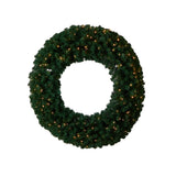 Nearly Natural 48in. Large Artificial Christmas Wreath with 714 Bendable Branches and 200 Warm White LED Lights Nearly Natural