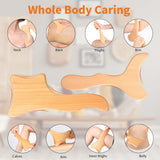 Chumia 10 Pieces Wood Massage Tools Wooden Maderoterapia Kit Therapy Tools Massage Roller Lymphatic Drainage Health Care for Neck Leg Back Arm Body Muscle Pain Relief Chumia