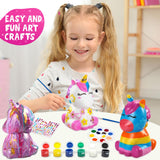 DoodleDoo Paint Your Own Unicorn Lamp Kit - DIY Night Light, Arts and Crafts Painting Kits for Kids Ages 4-8, Art Supplies Creative Crafts Toy Birthday Gift for Boys Girls Ages 4 5 6 7 8 9 10 11 12 DoodleDoo